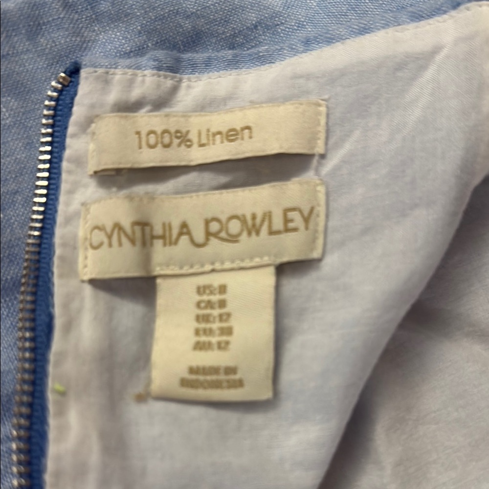 Cynthia Rowley Blue and Pink Spaghetti Strap Sundress - Picture 2 of 2
